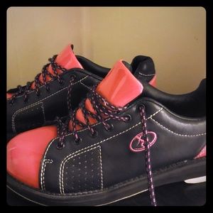 Pink bowling shoes
